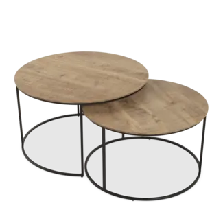 WoonMax Salontafel Windsor set van 2 - mango WoonMax Salontafel Windsor set van 2 - mango