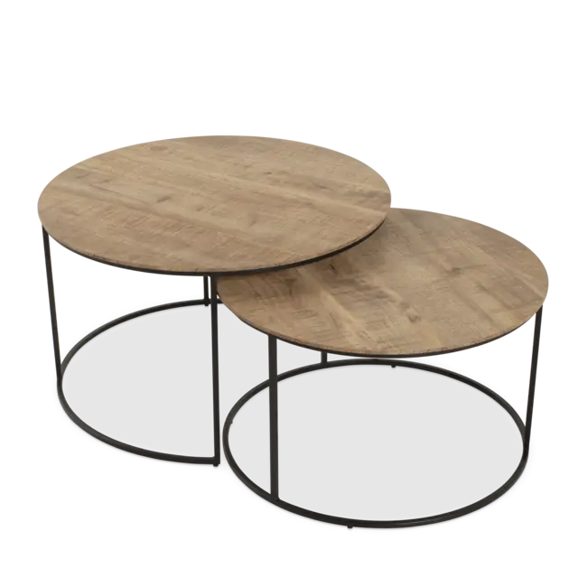 WoonMax Salontafel Windsor set van 2 - mango