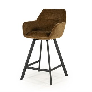 By Boo Barstoel Bliss with armleuning - mosterd By Boo Barstoel Bliss with armleuning - mosterd