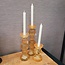 Light en Living Kaarsenhouder Ø9,5X15,5 cm ITINGA glas melk amber