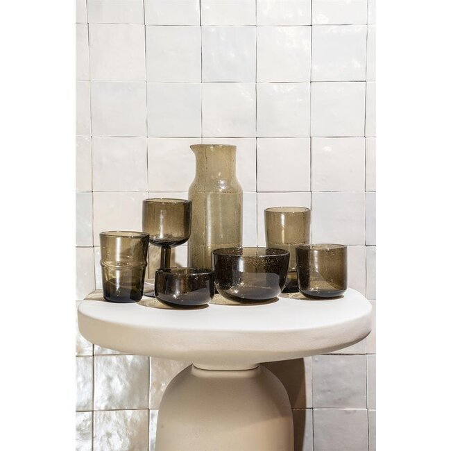 By Boo Drink glas Bubble groot - bruin