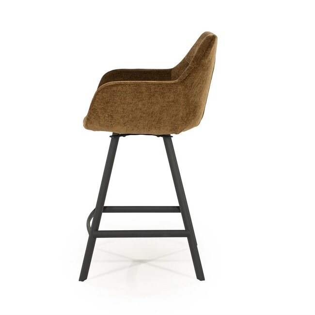 By Boo Barstoel Bliss with armleuning - mosterd