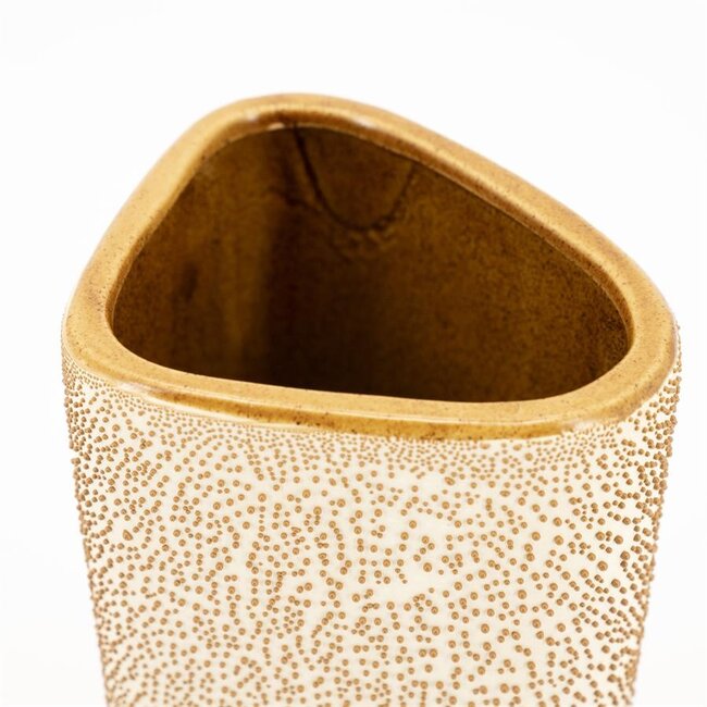 By Boo Vaas Dotangle groot - mosterd