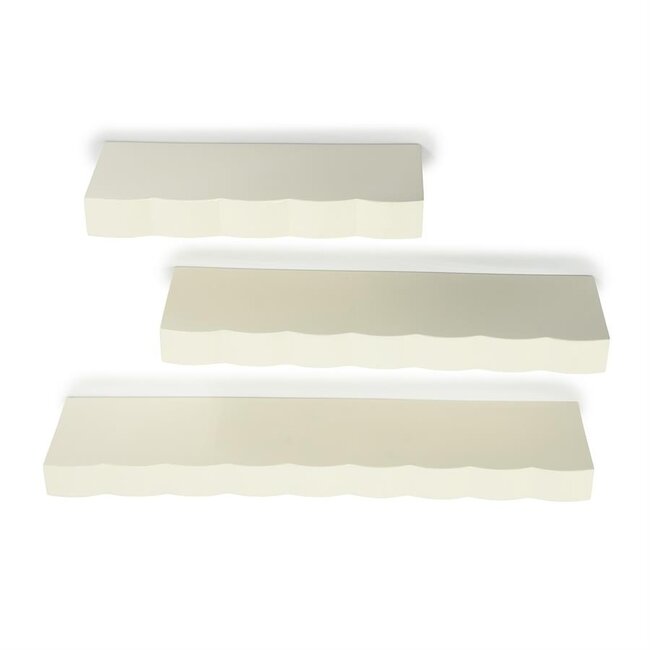 By Boo Wandplank Prinz set van 3 - beige