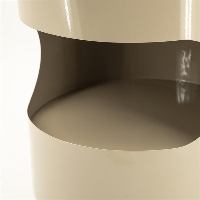 By Boo Bijzettafel Tondo - taupe