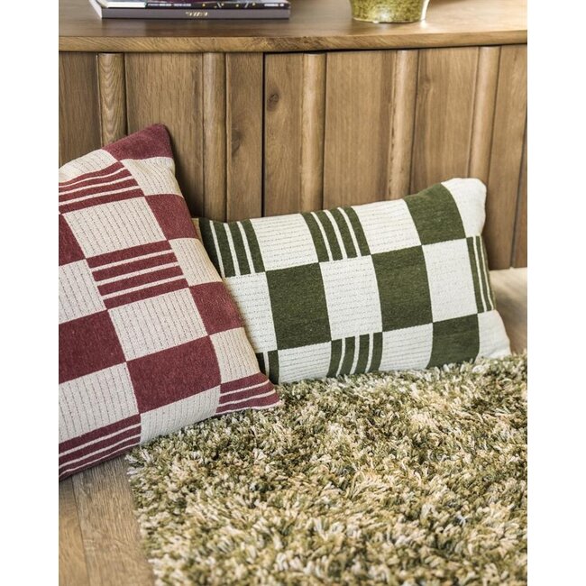 By Boo Kussen Twist 45x45 cm - burgundy