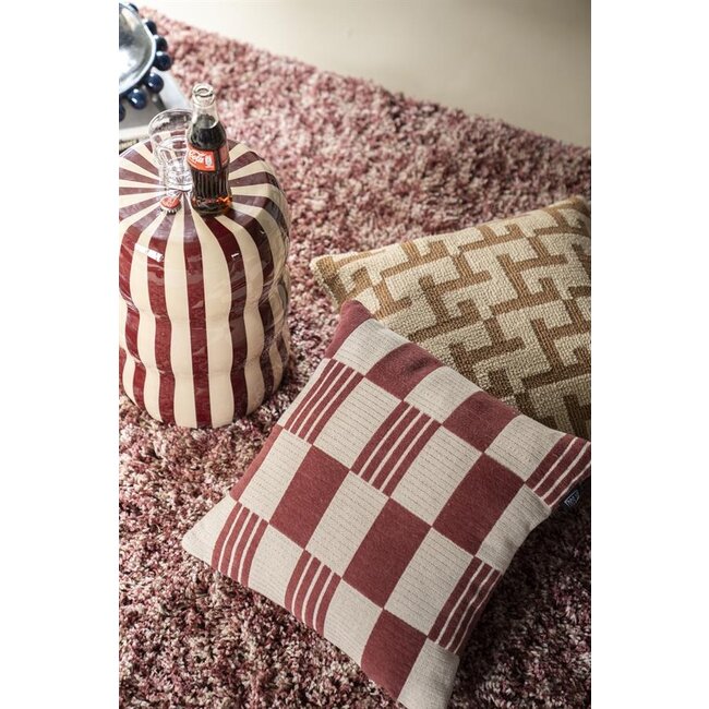 By Boo Kussen Twist 45x45 cm - burgundy