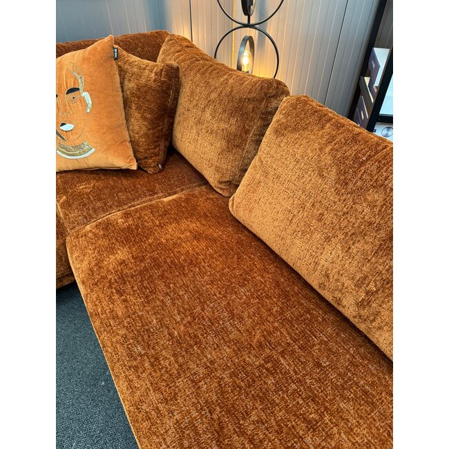 Het Anker Showroommodel Hoekbank Maltese - 2,5 zits arm links - open eiland rechts - Stof Cloud Cognac 28