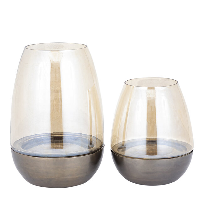 PTMD Windlicht Kalley bruin L