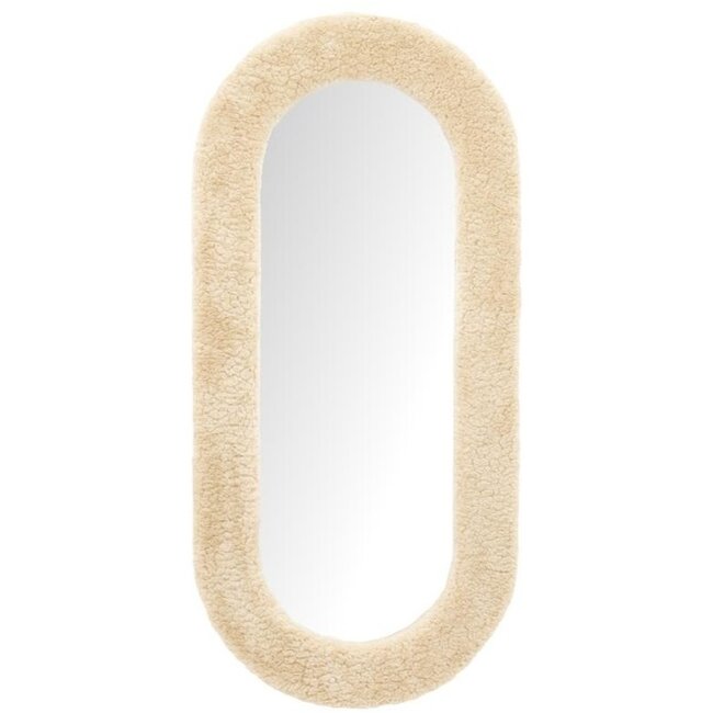 By Boo Spiegel Kiss groot - beige