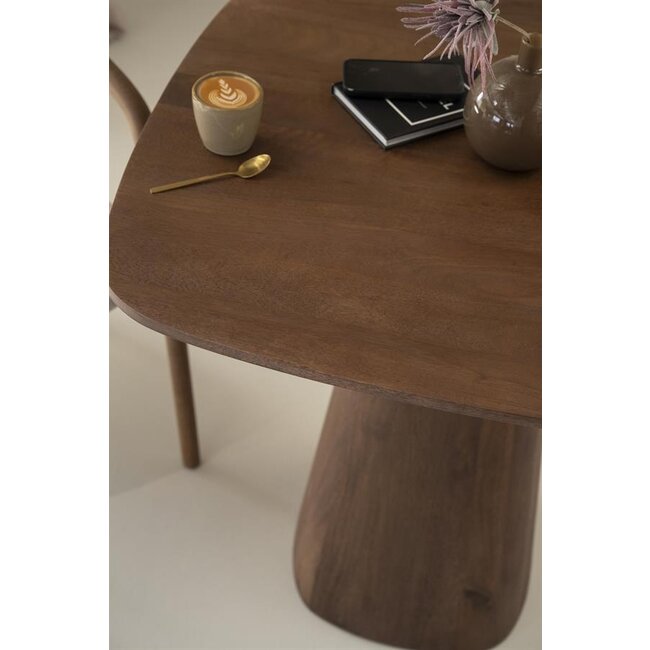 Eleonora Eettafel Aron vierkant 80x80 - lichtbruin