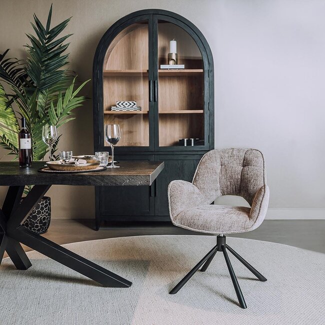 Tower Living Eettafelstoel Isola draaibaar- Haga 09 silver