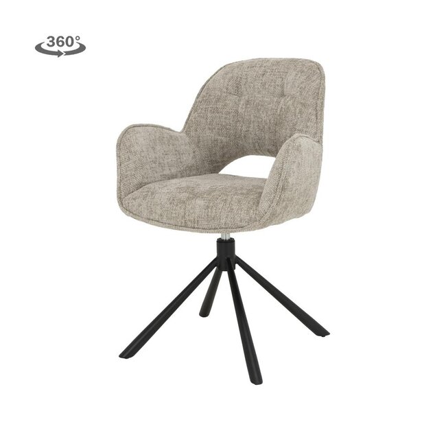 Tower Living Eettafelstoel Isola draaibaar- Haga 30 beige