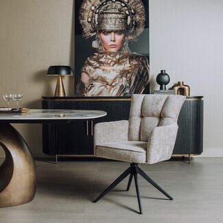 Tower Living Bardi Armstoel - Haga 30 beigel (draaibaar)