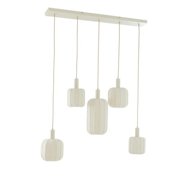 Light en Living Hanglamp 5L 105x19,5x123 cm TUFIA linnen cream