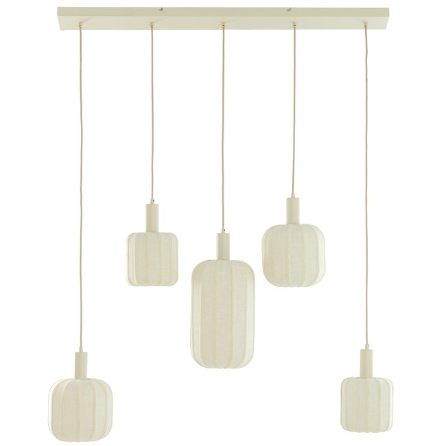 Light en Living Hanglamp 5L 105x19,5x123 cm TUFIA linnen cream