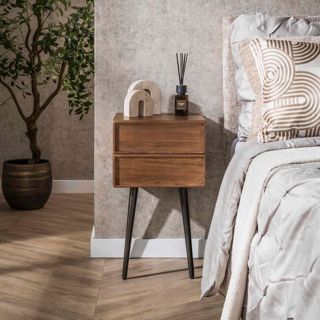 WoonStijl Nachtkastje Frame met 2 lades - set van 2