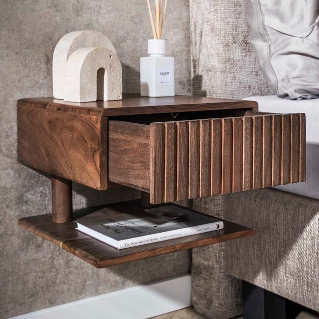 WoonStijl Nachtkastje Carve Shelve met 1 lade