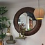 PTMD Spiegel Gezzy Natural wooden curl frame rond