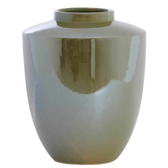 Light en Living Vaas deco Ø32x40 cm TALEA keramiek olie licht groen