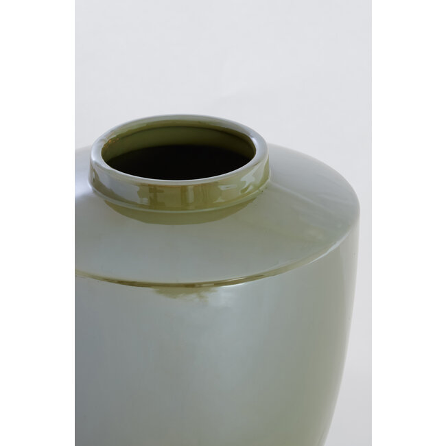 Light en Living Vaas deco Ø32x40 cm TALEA keramiek olie licht groen