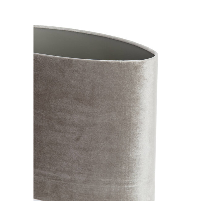 Light en Living Lampenkap ovaal recht smal 38-17,5-28 cm PALATA taupe
