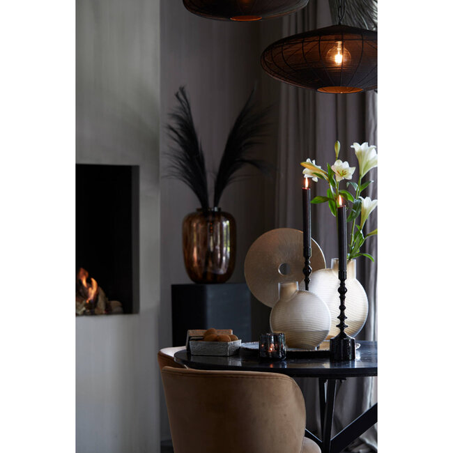 Light en Living Kandelaar Ø10x42 cm SHEVA glanzend zwart