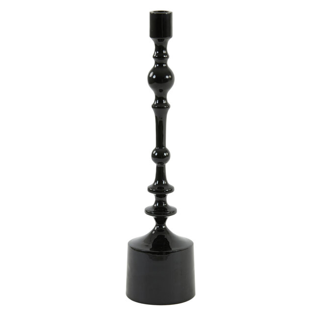 Light en Living Kandelaar Ø10x42 cm SHEVA glanzend zwart