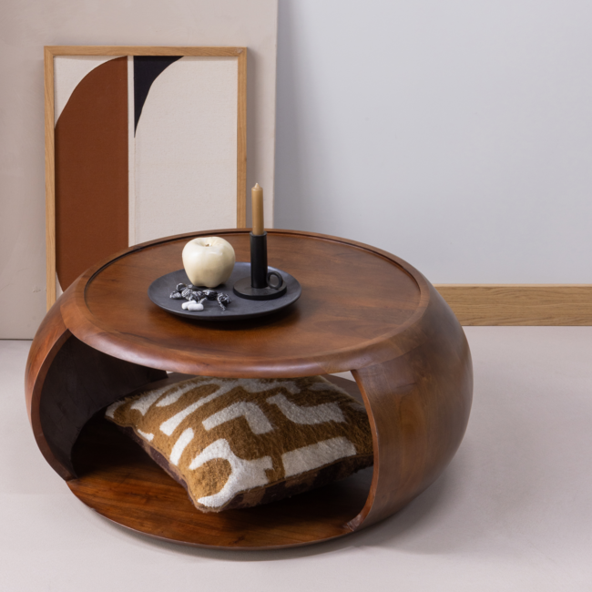Woood Cole Salontafel Mango Hout Bruin