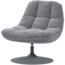 Woood Elvi Draaifauteuil Chenille Structuur Lichtgrijs