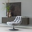 Woood Elvi Draaifauteuil Chenille Structuur Lichtgrijs