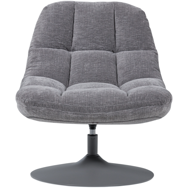 Woood Elvi Draaifauteuil Chenille Structuur Lichtgrijs