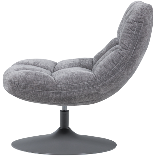 Woood Elvi Draaifauteuil Chenille Structuur Lichtgrijs