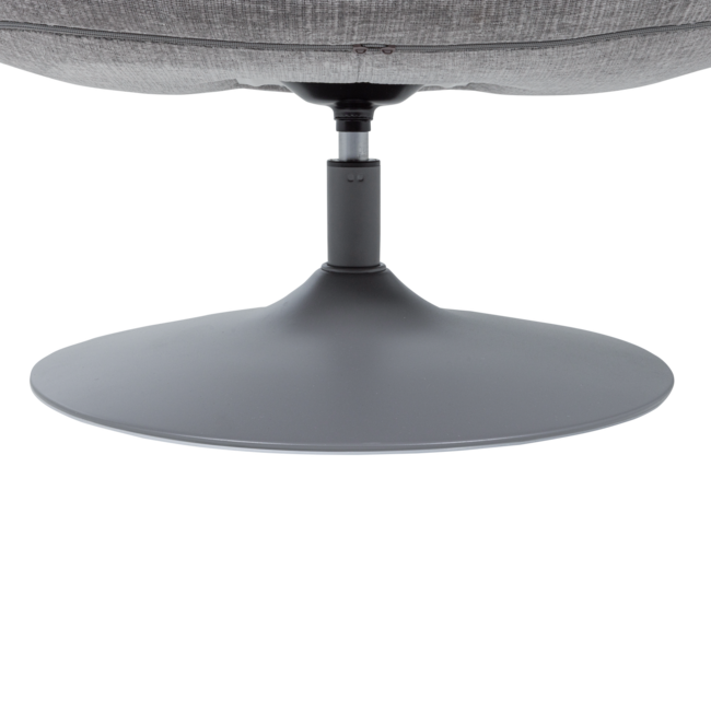 Woood Elvi Draaifauteuil Chenille Structuur Lichtgrijs