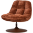 Woood Elvi Draaifauteuil Chenille Structuur Roestbruin