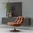 Woood Elvi Draaifauteuil Chenille Structuur Roestbruin