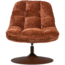 Woood Elvi Draaifauteuil Chenille Structuur Roestbruin