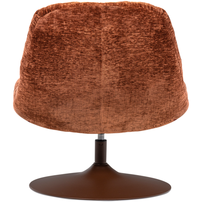 Woood Elvi Draaifauteuil Chenille Structuur Roestbruin