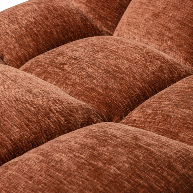 Woood Elvi Draaifauteuil Chenille Structuur Roestbruin