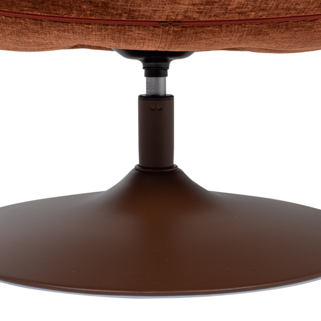 Woood Elvi Draaifauteuil Chenille Structuur Roestbruin