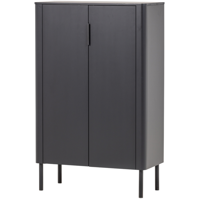 Woood Gunnar 2-Deurs Kast Grenen Matzwart [fsc]