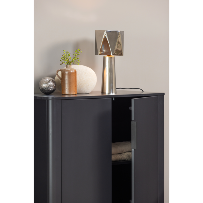 Woood Gunnar 2-Deurs Kast Grenen Matzwart [fsc]