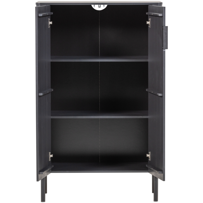 Woood Gunnar 2-Deurs Kast Grenen Matzwart [fsc]