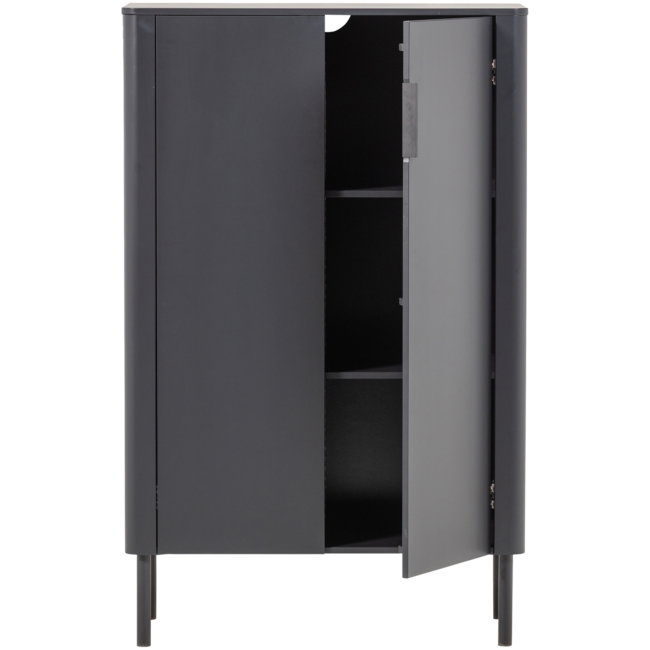 Woood Gunnar 2-Deurs Kast Grenen Matzwart [fsc]