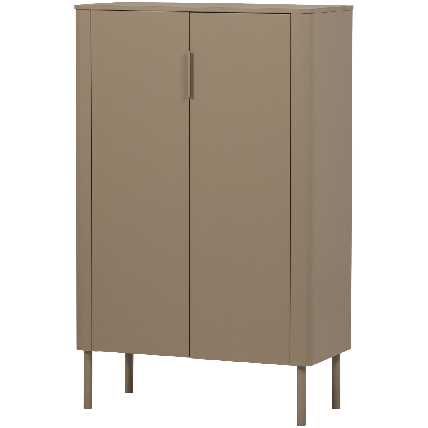 en.casa] 2-deurs kast Åsnes met planken 178x49x32 cm wit