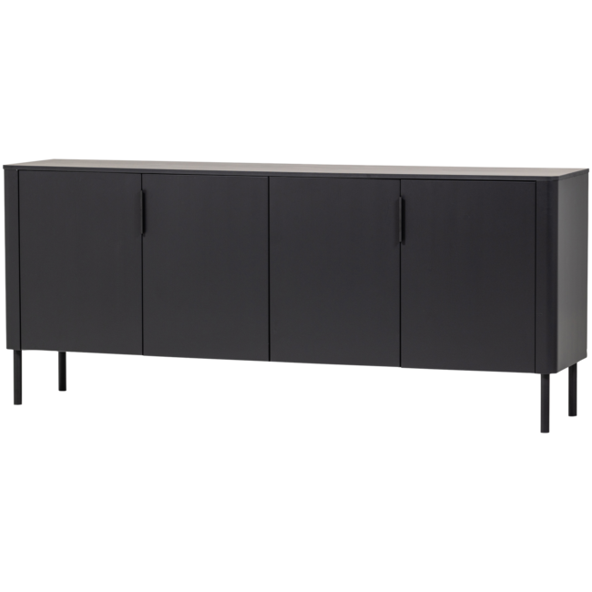 Woood Gunnar Dressoir 200 Cm Grenen Matzwart [fsc]