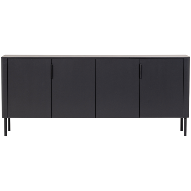 Woood Gunnar Dressoir 200 Cm Grenen Matzwart [fsc]