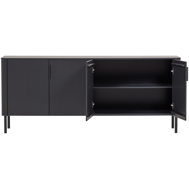 Woood Gunnar Dressoir 200 Cm Grenen Matzwart [fsc]