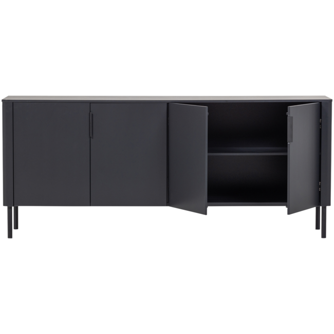 Woood Gunnar Dressoir 200 Cm Grenen Matzwart [fsc]