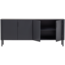 Woood Gunnar Dressoir 200 Cm Grenen Matzwart [fsc]